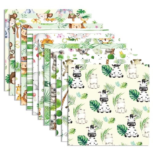 24 Blatt Waldtiermuster Papier für Wildtiere Scrapbooking Doppelseitiges Bastelpapier für DIY Kartenherstellung Album Dekoration, 11,8 x 11,8 Zoll von JOINFANXIN