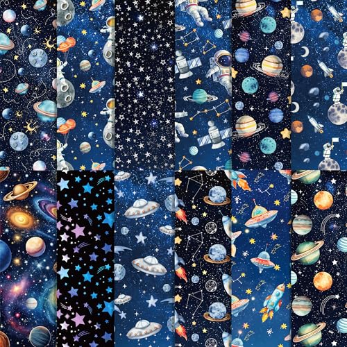 24 Stück Galaxie-Stern-Scrapbook-Papierblöcke, Planet Astronaut, doppelseitig, dekoratives Papier für Bastelarbeiten, Kunst, Kartenherstellung, Scrapbook-Album-Dekoration 24 Stück Galaxie-Stern-Scrapbook-Papierblöcke, Planet Astronaut, doppelseitig, dekoratives Papier für Bastelarbeiten, Kunst, Kartenherstellung, Scrapbook-Album-Dekoration von JOINFANXIN