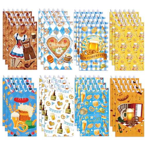 JOINFANXIN 24 Pack Oktoberfest Note Pads, Spiral Pocket Notebook, Small Writing Paper School Office Household Goods von JOINFANXIN