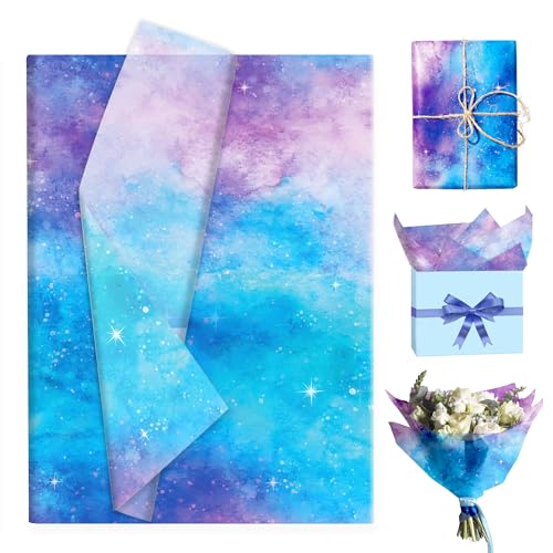 JOINFANXIN Seidenpapier mit Farbverlauf, Blau, Lila, 100 Blatt, DIY-Geschenke, Geschenkpapier, Dekoration für Hochzeit, Geburtstag, Party, Bastelbedarf, 35,1 x 50 cm JOINFANXIN Seidenpapier mit Farbverlauf, Blau, Lila, 100 Blatt, DIY-Geschenke, Geschenkpapier, Dekoration für Hochzeit, Geburtstag, Party, Bastelbedarf, 35,1 x 50 cm von JOINFANXIN