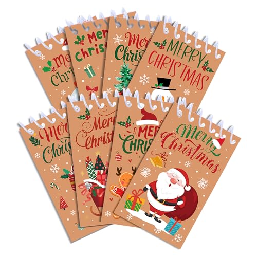 Mini-Notizblock mit Weihnachtsmotiv, Kraftpapier, Spiralbindung, Weihnachtsmann, Snaowman-Muster, DIY, Spirale, kleine Mini-Notizbücher für Weihnachten, Party, Geschenke, Zubehör, Schulbüro Mini-Notizblock mit Weihnachtsmotiv, Kraftpapier, Spiralbindung, Weihnachtsmann, Snaowman-Muster, DIY, Spirale, kleine Mini-Notizbücher für Weihnachten, Party, Geschenke, Zubehör, Schulbüro von JOINFANXIN