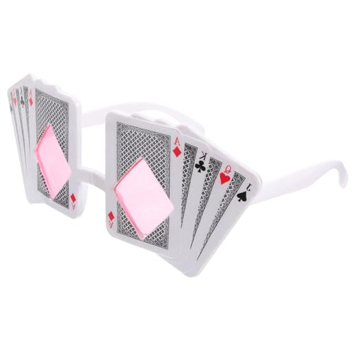 JOINPAYA 1 Paar Spielkarten Brillen Lustige: Party Kostüm Accessoires Lustige Brillen Party Poker Für Erwachsene Kostüm Poker-Themen-Party Prop von JOINPAYA