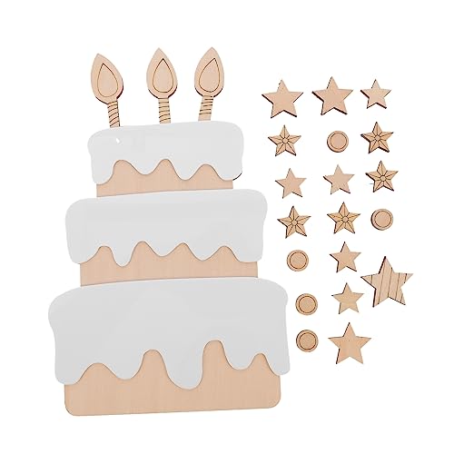 JOINPAYA Geburtstag – Hölzernes Kuchenschild Mit -hintergrunddekor 1 Set Schickes Geburtstagsthema-wandornament Für Die Raumdekoration JOINPAYA Geburtstag – Hölzernes Kuchenschild Mit -hintergrunddekor 1 Set Schickes Geburtstagsthema-wandornament Für Die Raumdekoration von JOINPAYA