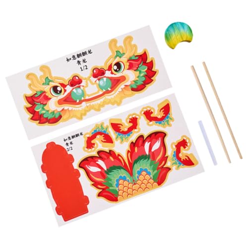 JOINPAYA 1 Satz Drachenspielzeug aus Papier Dekoration Girlande chinesisch neujahr für Chinesischer Drache aus 3D-Papier Drachen-Bastelsets aus Papier hölzern rot JOINPAYA 1 Satz Drachenspielzeug aus Papier Dekoration Girlande chinesisch neujahr für Chinesischer Drache aus 3D-Papier Drachen-Bastelsets aus Papier hölzern rot von JOINPAYA