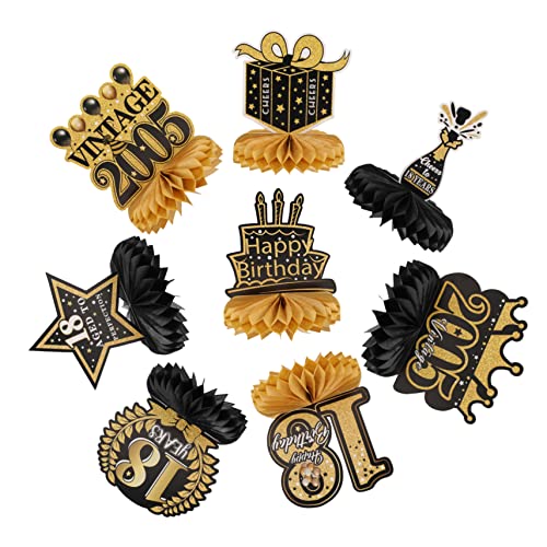 JOINPAYA 18 Geburtstag Schwarze Waben Ornamente Set Tisch Mittelstücke Party Dekorationen JOINPAYA 18 Geburtstag Schwarze Waben Ornamente Set Tisch Mittelstücke Party Dekorationen von JOINPAYA