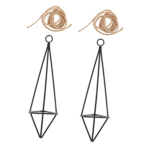 JOINPAYA 1 Satz Geometrischer Luftpflanzenhalter Eisen Moderner Hängender Pflanztopf Für Innenräume Als Wanddekoration Oder Tischdekoration Höhe Juteseil 2 Stück JOINPAYA 1 Satz Geometrischer Luftpflanzenhalter Eisen Moderner Hängender Pflanztopf Für Innenräume Als Wanddekoration Oder Tischdekoration Höhe Juteseil 2 Stück von JOINPAYA