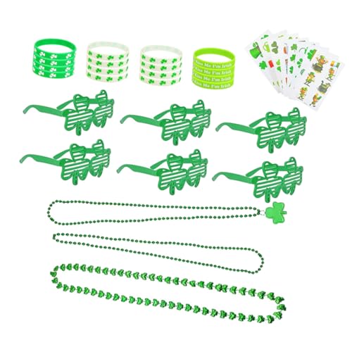 JOINPAYA 1 Satz Kleebrille Kleeblatt-brille Bausätze Kleeblatt-armband Brillen Mit Vierblättrigen Kleeblättern Party-armband-brille St. Patrick's Day Partybevorzugung Gummi Green JOINPAYA 1 Satz Kleebrille Kleeblatt-brille Bausätze Kleeblatt-armband Brillen Mit Vierblättrigen Kleeblättern Party-armband-brille St. Patrick's Day Partybevorzugung Gummi Green von JOINPAYA
