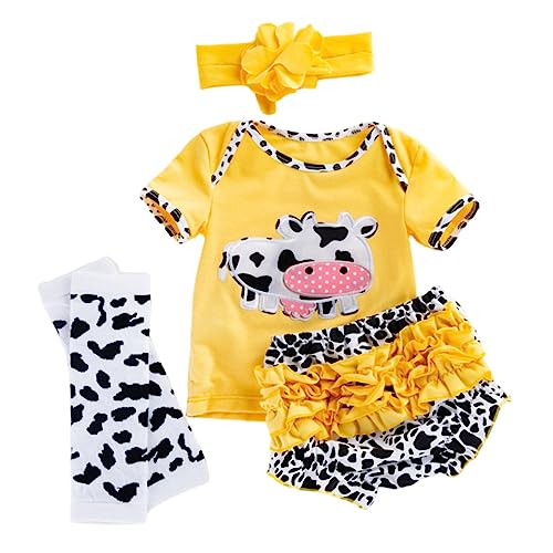 JOINPAYA 1 Satz Kleidung für Babypuppen puppenkleidung Set doll Accessories doll Outfits Wiedergeborenes Puppen-Outfit neugeborenes puppenoutfit Gekämmte Baumwolle Yellow von JOINPAYA