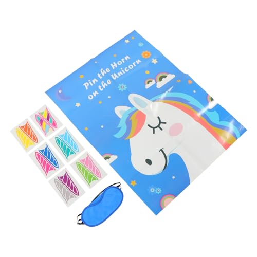 JOINPAYA 1 Satz Kreatives Aufkleberspielzeug Pin das Heck -Party -Spiel Kind Einhorn Partyspiel Unicorns Geburtstagsfeier Pin das Spiel kreatives Einhorn-Partyspiel Stoff Blau JOINPAYA 1 Satz Kreatives Aufkleberspielzeug Pin das Heck -Party -Spiel Kind Einhorn Partyspiel Unicorns Geburtstagsfeier Pin das Spiel kreatives Einhorn-Partyspiel Stoff Blau von JOINPAYA