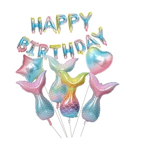 JOINPAYA 1 Satz Partyballons Dekorative Luftballons Geburtstags-layout-ballons Luftballons Mit Meerjungfrauenmotiven JOINPAYA 1 Satz Partyballons Dekorative Luftballons Geburtstags-layout-ballons Luftballons Mit Meerjungfrauenmotiven von JOINPAYA