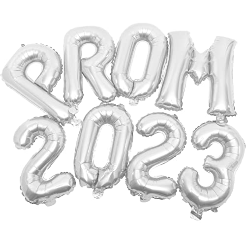 JOINPAYA Set Mit Silbernen Abschlussball-luftballons Abschlussdekorationen Buchstabenballons Für Die Party 2023 von JOINPAYA