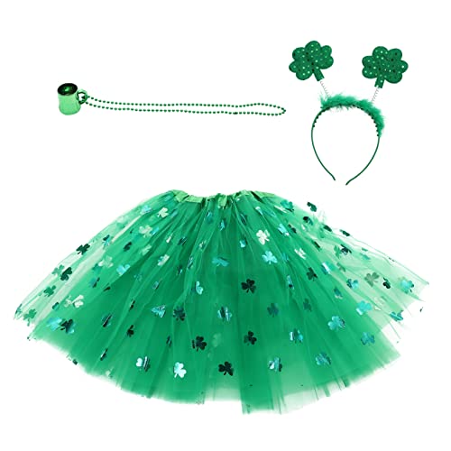 JOINPAYA 1 Satz Patrick's Day Kostümset Dreiteiliges mit Kleeblatt Stirnband Halskette und Rock Patrick's Day Feiern und Festliche Anlässe und Elegantes Design JOINPAYA 1 Satz Patrick's Day Kostümset Dreiteiliges mit Kleeblatt Stirnband Halskette und Rock Patrick's Day Feiern und Festliche Anlässe und Elegantes Design von JOINPAYA