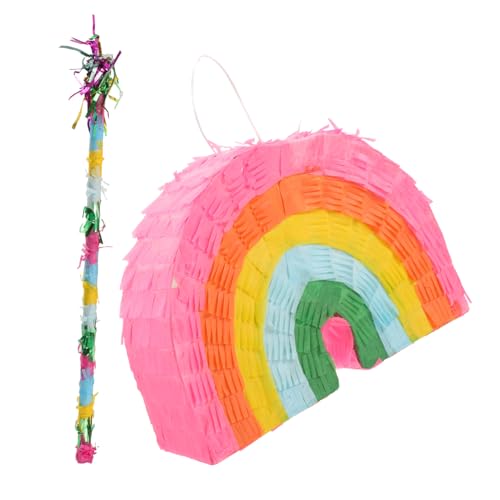 JOINPAYA 1 Satz Piñata fiesta faschings- spieletisch party zubehör Tischdekoration Partyzubehör Partydekorationen Kind zappeln Kuchendekoration Regenbogen Pinata- Papier Colorful von JOINPAYA