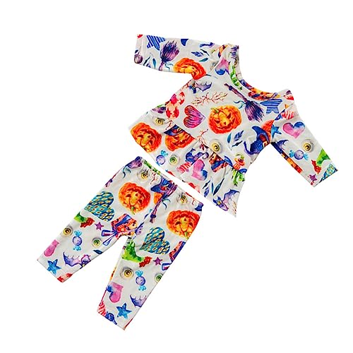 JOINPAYA 1 Satz Puppenröcke Kleidung Outfit für Puppe Puppenoutfit mit Pumokin-Muster Halloween liefert Exquisite Puppen-Outfits Stoff von JOINPAYA