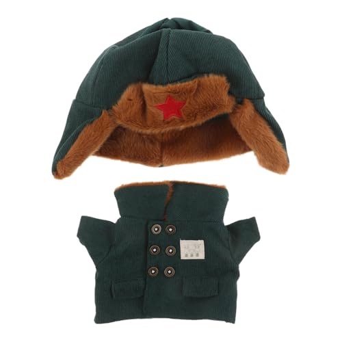 JOINPAYA 1 Set Puppen-Armeekostüm: Puppen-Militäruniform-Outfit-Kleidung – warme Jacke und Mütze für den Winter-Anziehspaß und zum Sammeln – Grün JOINPAYA 1 Set Puppen-Armeekostüm: Puppen-Militäruniform-Outfit-Kleidung – warme Jacke und Mütze für den Winter-Anziehspaß und zum Sammeln – Grün von JOINPAYA