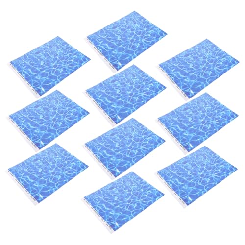 JOINPAYA 10 Blatt Papier Mit Wassermuster Meerestapete Bastelpapier Schwimmbadhintergrund Poster Papier Plastik Blue von JOINPAYA