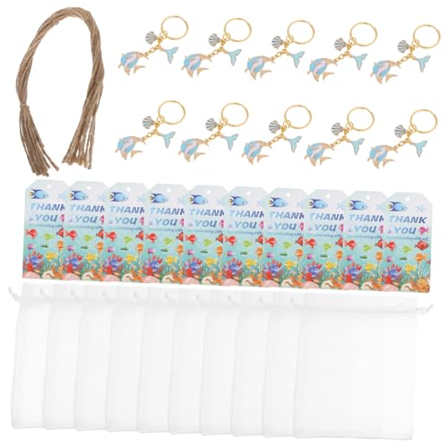 JOINPAYA 10 Sätze Meeres-schlüsselanhänger mit Tropischem Fischschwanz und Muschel Robuste Metallanhänger mit Meerestier-motiven Inklusive Geschenkanhänger und Beuteln als Ocean Party JOINPAYA 10 Sätze Meeres-schlüsselanhänger mit Tropischem Fischschwanz und Muschel Robuste Metallanhänger mit Meerestier-motiven Inklusive Geschenkanhänger und Beuteln als Ocean Party von JOINPAYA