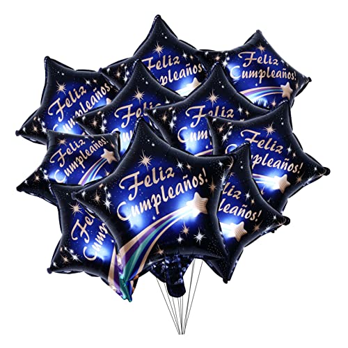 JOINPAYA 10 Stück 1 Satz Geburtstag Fünf-sterne-ballon Luftballons in Verschiedenen Farben Kernstück Alles Zum Geburtstag Ballon Zahlenballons Lieferungen Bunt Helium Aluminiumfolie von JOINPAYA