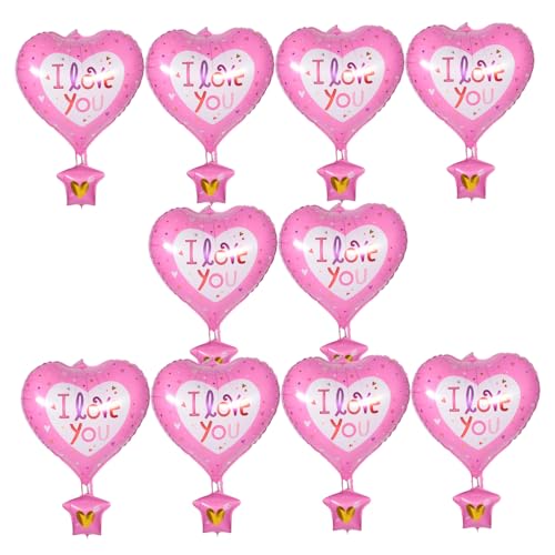 JOINPAYA 10 Stück Heißluftballon Dekoration Luftballons Fröhlicher Valentinstag-ballon Rote Herzballons -show-ballon Liebesballons Zum Valentinstag Valentinsballons Aluminiumfolie von JOINPAYA