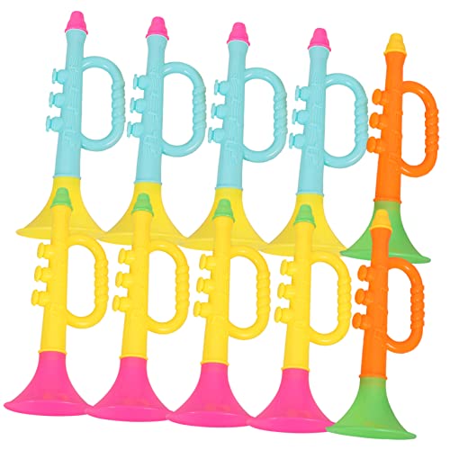JOINPAYA 10 Stück Kindertrompete Trompetenblasspielzeug Kindermusikinstrumente Kindertrompetenspielzeug Kindertrompetenpartygeschenke Trompetengeräuschmacher von JOINPAYA