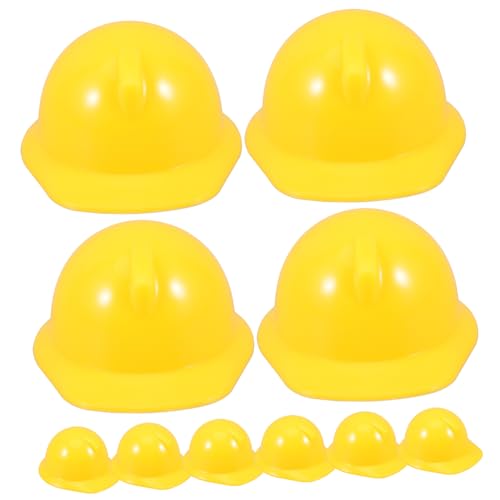 JOINPAYA 10 Stück Mini-bauhut Miniatur Bauherrenhut Konstruktion Gunst Der Baupartei Junge Mini-baumeisterhüte Puppenhüte Party Für Mini-schutzhelme Mini-Hut Bob Herstellung Plastik Yellow von JOINPAYA
