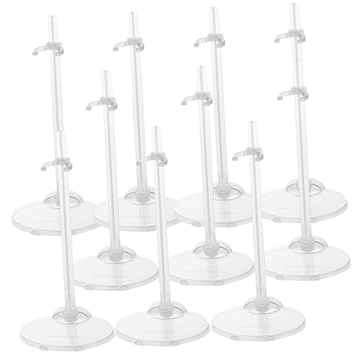 JOINPAYA 10 Stück Puppe klarer Ständer Steht Anzeige Puppenzubehör Stand Puppenhalter aus Kunststoff Puppe unterstützt Puppengestelle aus Kunststoff Puppenständer Plastik Transparent von JOINPAYA