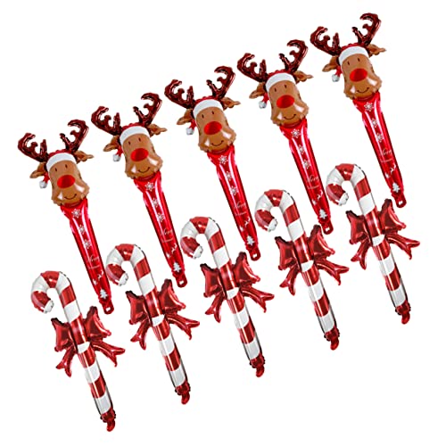 JOINPAYA 10 Stück Weihnachtsdekorationen Luftballons zu Weihnachten Weihnachtsballons weihnachts party weihnachten party Partyzubehör Luftballons aus Aluminiumfolie Weihnachtsfeier Ornament von JOINPAYA