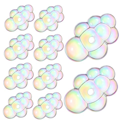 JOINPAYA 10 Stück Wolkenperlen Schmuckzubehör Wolken-Abstandsperlen bastelmaterial Perlenmix Handgemachter Schmuck schmuckherstellung Perlen zur Stiftherstellung gefälschte Blasen Acryl von JOINPAYA