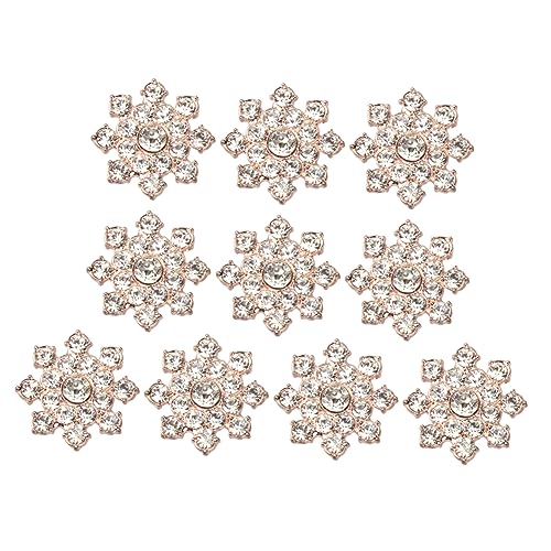 JOINPAYA 10 Stück schmuck DIY zubehör elegant hochzeitsschmuck DIY-Zubehör halsreif Party Decoration DIY Schmuck Strass Schmuckzubehör legierte Ornamente DIY-Accessoire-Anhänger Golden von JOINPAYA