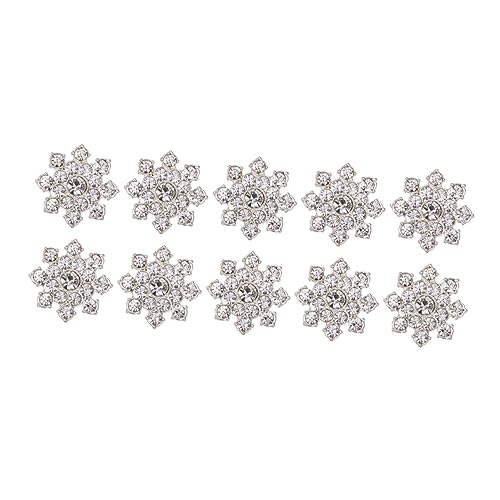 JOINPAYA 10 Stück schmuck DIY zubehör hochzeitsdeko Wedding Decoration Schmuckanhänger Blumendekoration hohzeitdeko DIY-Accessoire-Anhänger DIY Schmuckzubehör DIY Schmuck Strass Silver von JOINPAYA