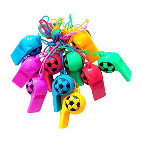 JOINPAYA 100 Stück Fußballpfeifen Fußballspielzeug Pfeifen Mit Umhängeband Partygeschenke Zum Thema Fußball Fußballgeschenke Fußball Partyzubehör Fußball Goodie Bag Aus von JOINPAYA