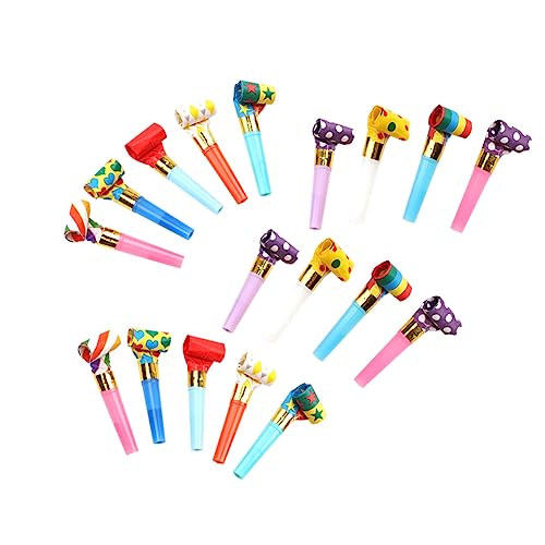JOINPAYA 100 Stück Jubelpfiffe fasching zubehör faschingsaccessoires lustige hupe accessoires fasching hochzeitsdekoration Plastikpfeifen pfeifen Jubelnde Requisiten Papier von JOINPAYA