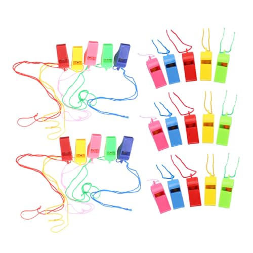 JOINPAYA 100Stücke Kunststoffpfeifen Lanyard Mehrzweckpfeife für Training Sport Langlebig für Wettkämpfe und Partys von JOINPAYA