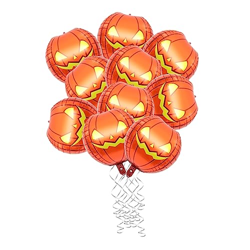 JOINPAYA 10stücke Aufblasbare Kürbisballons Gruselige Halloween-dekoration Aluminiumfolienballons Für Partys Und Festliche Anlässe Zubehör Für Unheimliche Feiern von JOINPAYA