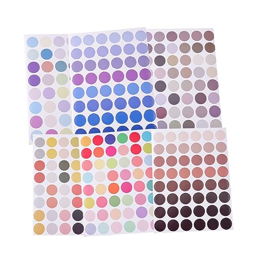 JOINPAYA 12 Stück Farbiger Aufkleber dot Stickers wandsticker stickerbögen ziernieten tapetenablöser Wall Sticker Farbenfroher Aufkleber Süßigkeiten-Aufkleber runder Aufkleber Colorful von JOINPAYA