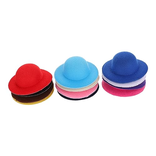 JOINPAYA 12 Stück Miniaturhut Mini-weihnachtsstrickmütze Mini-Hut Stroh Mini-Zylinder Dekorativ Hut Für Kleine Puppe Mini-hüte Kleine Puppenhüte Puppenminiaturhüte Mini-puppenhüte Stoff von JOINPAYA