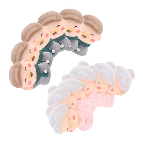 JOINPAYA 12 Stück Teiliges Hochzeitstorten-deko mit Handgefertigten Resin-figuren Älteres Ehepaar Charmante Großeltern-statue für Jubiläum Geburtstagsfeier DIY Hochzeits von JOINPAYA
