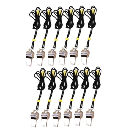 JOINPAYA 12 Stück Teiliges Trillerpfeifen mit Lanyard Robuste Metall Schiedsrichterpfeifen für Sport Trainer Fußball Basketball Schwimmen Outdoor und Notfälle Langlebig und Einfach Tragbar JOINPAYA 12 Stück Teiliges Trillerpfeifen mit Lanyard Robuste Metall Schiedsrichterpfeifen für Sport Trainer Fußball Basketball Schwimmen Outdoor und Notfälle Langlebig und Einfach Tragbar von JOINPAYA