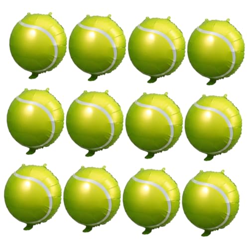 JOINPAYA 12 Stück Tennisballon Strudel Tennisbälle Masse Babyparty-Ballon grüner Ballon Badminton aufblasbarer ball luftballons Partyballon Tennisballballons für Party Aluminiumfolie Green JOINPAYA 12 Stück Tennisballon Strudel Tennisbälle Masse Babyparty-Ballon grüner Ballon Badminton aufblasbarer ball luftballons Partyballon Tennisballballons für Party Aluminiumfolie Green von JOINPAYA