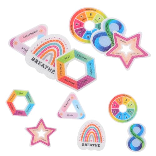 JOINPAYA 12stücke Sensorische Beruhigungsaufkleber Für Handys Texturierte Druckentlastungs-Sticker Bunten Designs Für Stressabbau Und Sensorische Für Studenten Und Unruhige Menschen von JOINPAYA