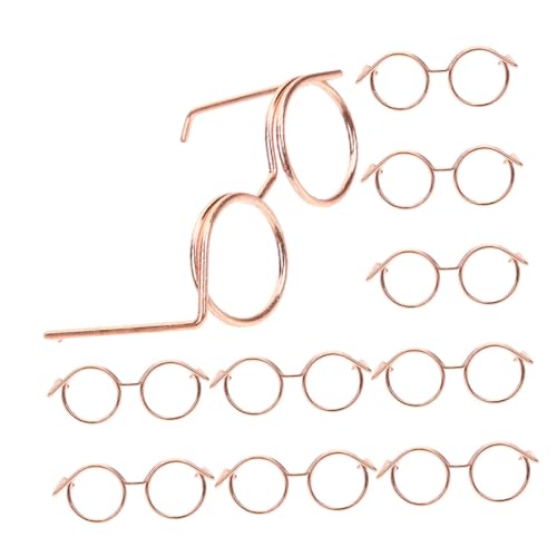 JOINPAYA 15 Stück Zubehör für Puppenbrillen Puppenzubehör Machen Brillengestell Brille für Puppe kindertagsgeschenke weihnachstsgeschenk gläser Anziehpuppenbrille Mini -Puppenbrille Metall von JOINPAYA