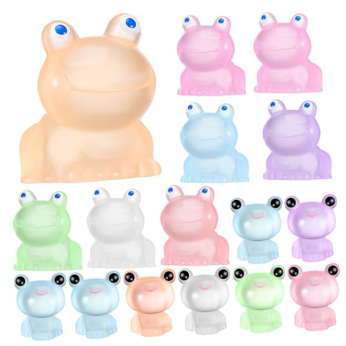 JOINPAYA 16 Stück Leuchtende Mini Frösche aus Resin Kleine Frogs Figuren für Tischdekoration und Puppenhäuser für Minigärten und Nachtlicht JOINPAYA 16 Stück Leuchtende Mini Frösche aus Resin Kleine Frogs Figuren für Tischdekoration und Puppenhäuser für Minigärten und Nachtlicht von JOINPAYA