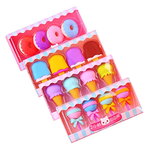 JOINPAYA 16 Stück Radiergummi Mini-radierer Studentengummis Kindergarten Radiergummis Geformte Radiergummis Kleinkind Gummi Cartoon-donut-gummi Gummi Malen Abnehmbarer Radiergummi von JOINPAYA