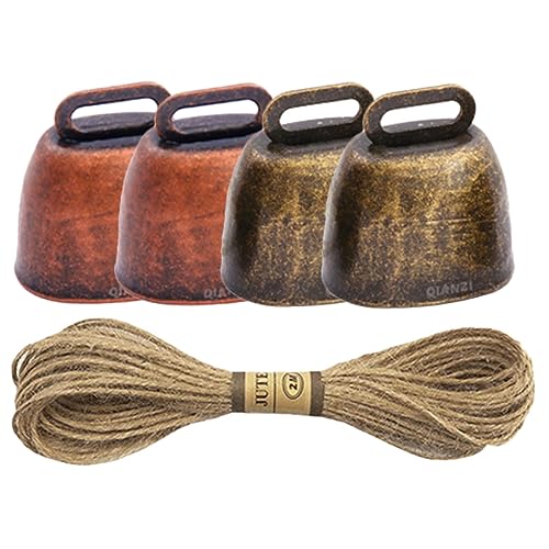 JOINPAYA 1Satz Kuhglocken Teilig Verloren Hängende Glocken für Nutztiere Lautstärke Vintage Design Juteseil für Rinder und Andere Tiere JOINPAYA 1Satz Kuhglocken Teilig Verloren Hängende Glocken für Nutztiere Lautstärke Vintage Design Juteseil für Rinder und Andere Tiere von JOINPAYA
