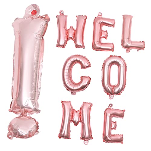 JOINPAYA 1Satz Willkommen Luftballons Folienballons Für Schulanfang Dekoration Roségoldene Welcome Ballons Für Partys Und Feierlichkeiten von JOINPAYA