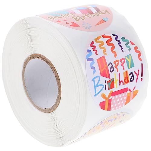 JOINPAYA 1rolle Rollengeburtstagsaufkleber Für Happy Birthday Sticker Für Einladungen Und Dekoration Lustige Cartoon-Muster Für -handarbeiten von JOINPAYA