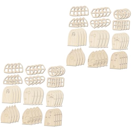 JOINPAYA 2 Sätze Diy Feentüren Teiliges Unbemalte Holzscheiben Für Bastelprojekte Für Kinderzimmer Und Dekoration Langlebiges Holzmaterial Für Designs 48 Stück * 2 JOINPAYA 2 Sätze Diy Feentüren Teiliges Unbemalte Holzscheiben Für Bastelprojekte Für Kinderzimmer Und Dekoration Langlebiges Holzmaterial Für Designs 48 Stück * 2 von JOINPAYA