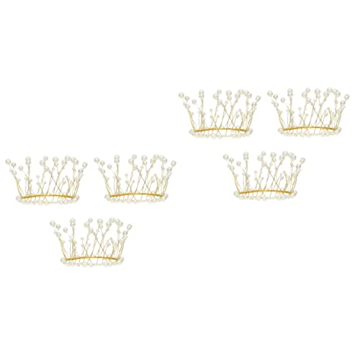 JOINPAYA 2 Sätze Kronenkuchen Dekorieren Hochzeitsdeko Kuchen Topper Cake Decoration Tiara-kuchendekorationen Feenkrone Kuchendekor Dessert- Dessert-topper Metall Golden 3 Stücke * 2 von JOINPAYA