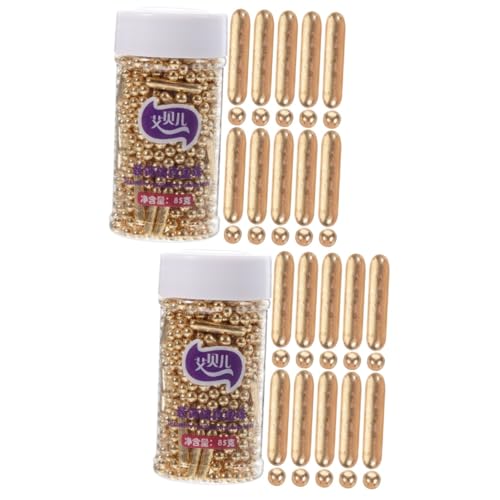 JOINPAYA 2 Stück 1 Hochzeitsdekoration Kuchen Essbares Glitzer Set Topper Partyzubehör Perlendekoration Simulation Keksdekoration Perlen Dessert Tischdekoration Party Ornament Stärke von JOINPAYA