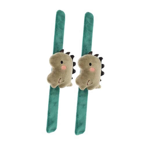 JOINPAYA 2 Stück Dinosaurier-armband Umarmungsarmband Plüschtiere Dinosaurier-schlagarmband Schlagarmbänder Für Party-armbänder Dekorative Armbänder Slap-bands Stoff Light Green von JOINPAYA